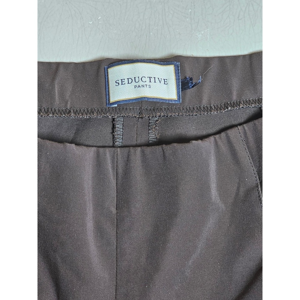 Seductive Pants Sabrina Dark Brown Pull On Straight Leg Trousers Size US 12